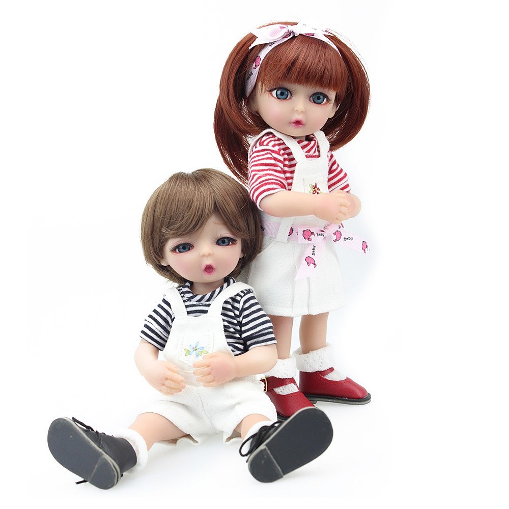 10inch Reborn Baby Doll Play Dolls Wigs Full Vinvl Standing With Clothes Lifelike Cute Girls Gifts Toy Black Stripe