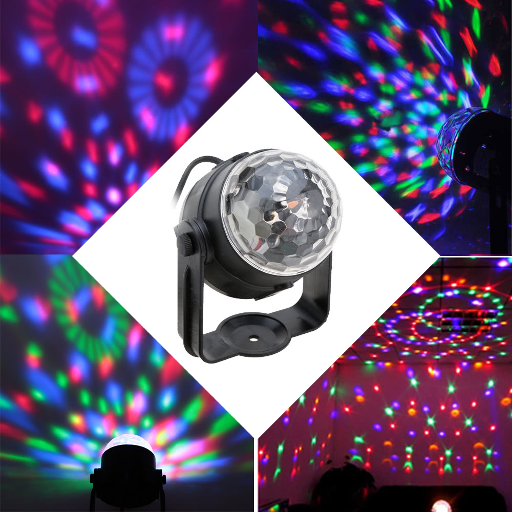 Auto Sound Activated 3W RGB LED Mini Crystal Magic