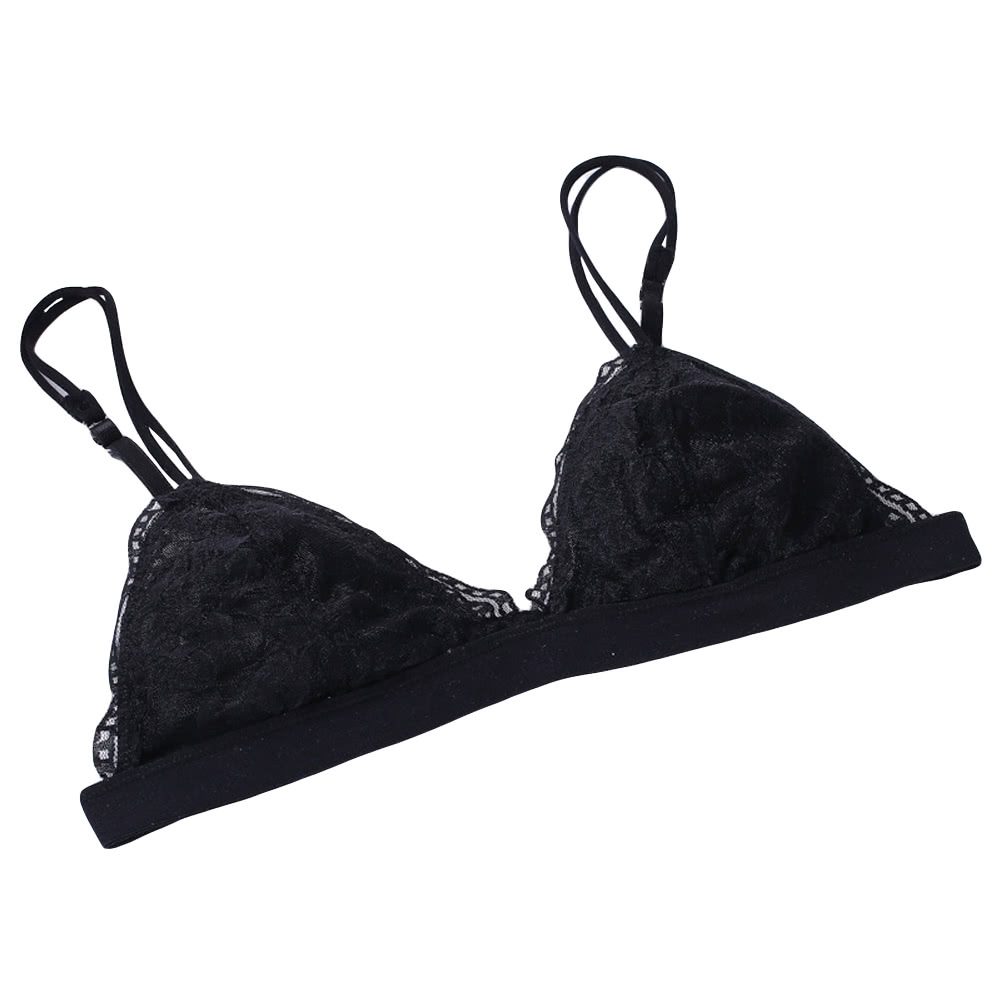 New Sexy Women Lace Gauze Bra Push Up 3/4 Cup