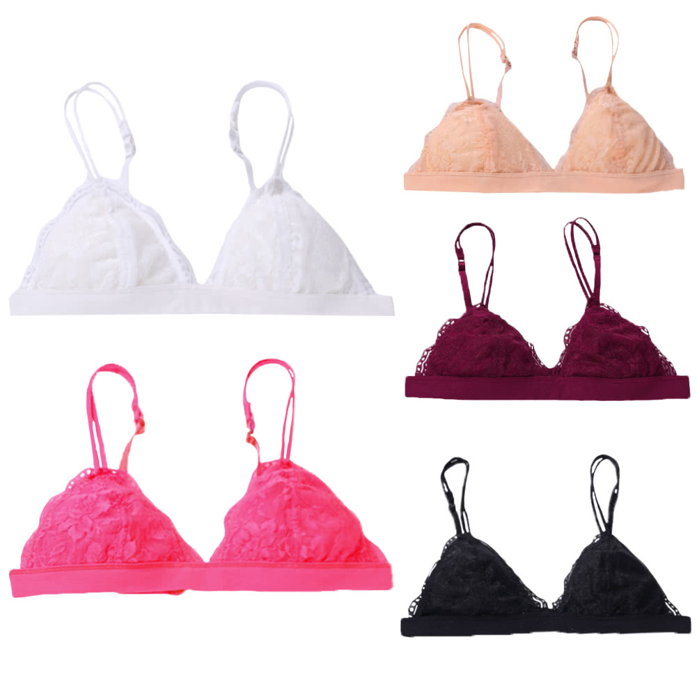 New Sexy Women Lace Gauze Bra Push Up 3/4 Cup