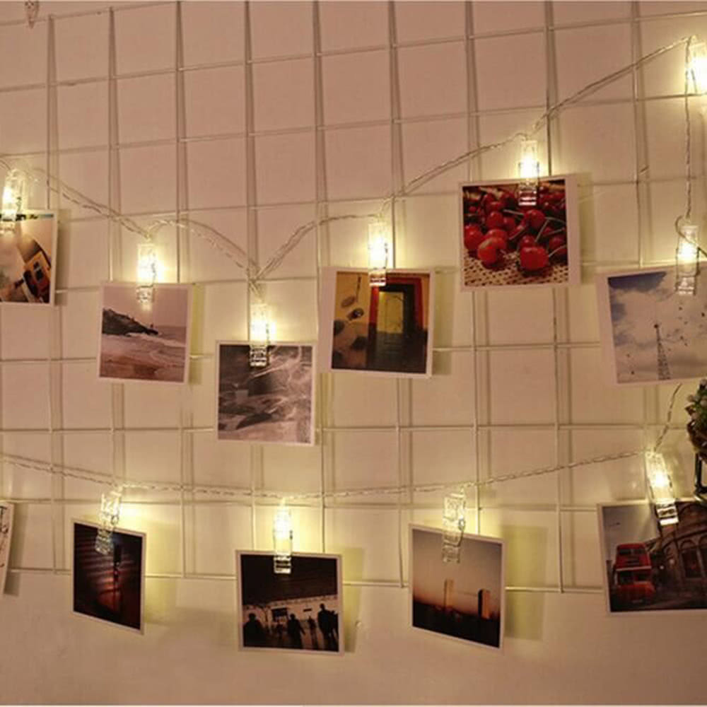  40 LEDs Photo Clip String Light Battery