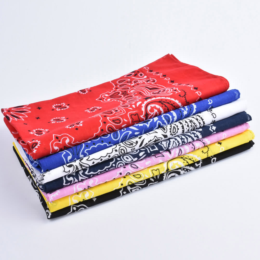 Men Women Square Scarf Paisley Bandana Hair Band