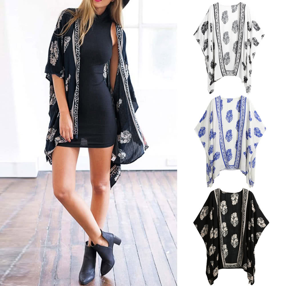 New Women Summer Kimono Cardigan Bikini Cover Up