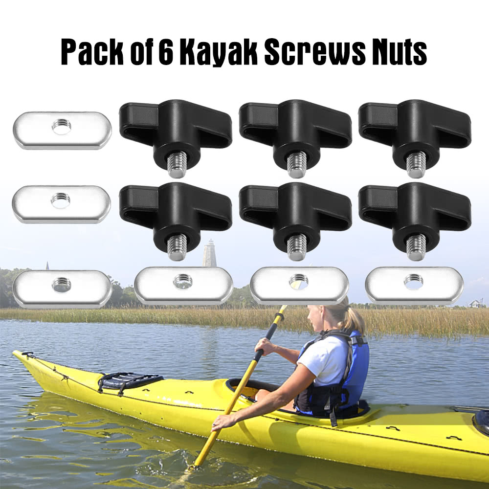 6 Sets Kayak Screws Nuts Hardware for Rail Canoe