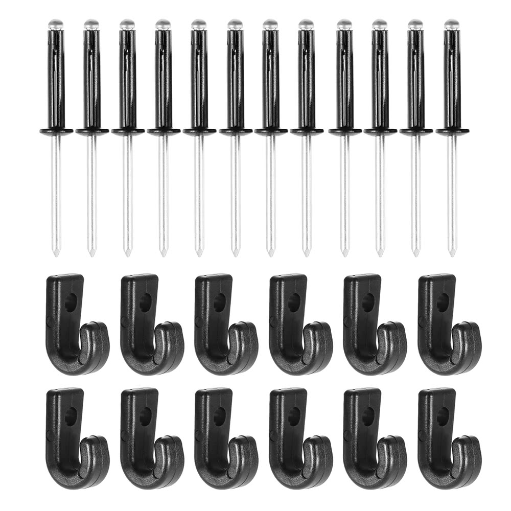 12PCS J Hooks Lashing Hooks Bungee Hooks with 12