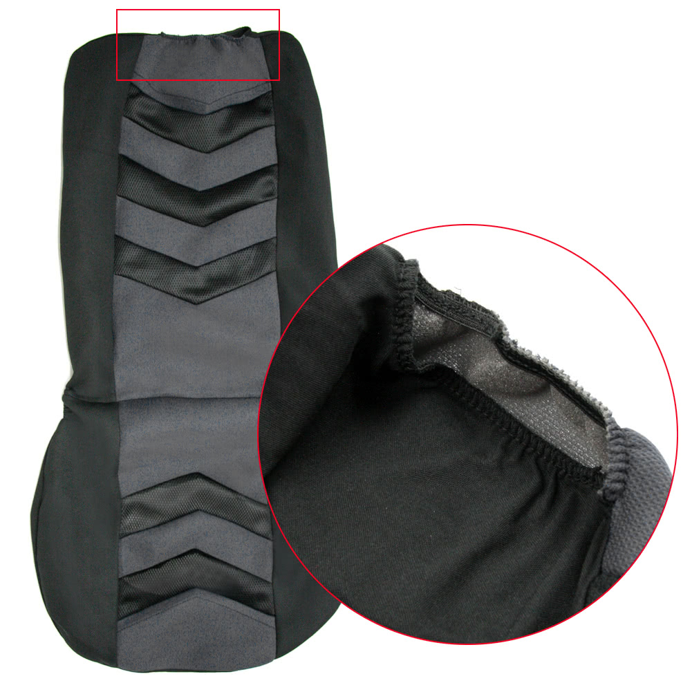 Universal Car Seat Cover Black Gray 2Front Seat