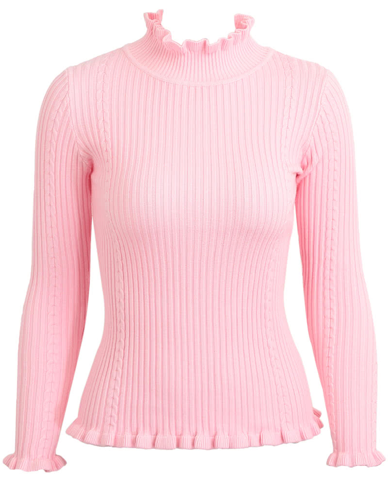 Women Ribbed Knitted Pullover Sweaters Turtle Neck