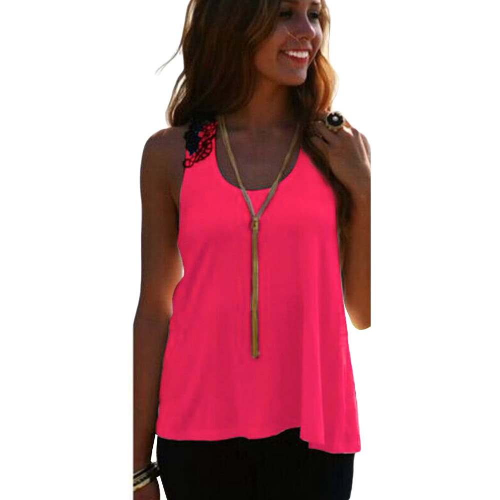 Women Summer Top Casual Sleeveless Vest Shirt Tank