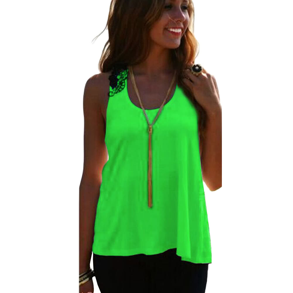 Women Summer Top Casual Sleeveless Vest Shirt Tank