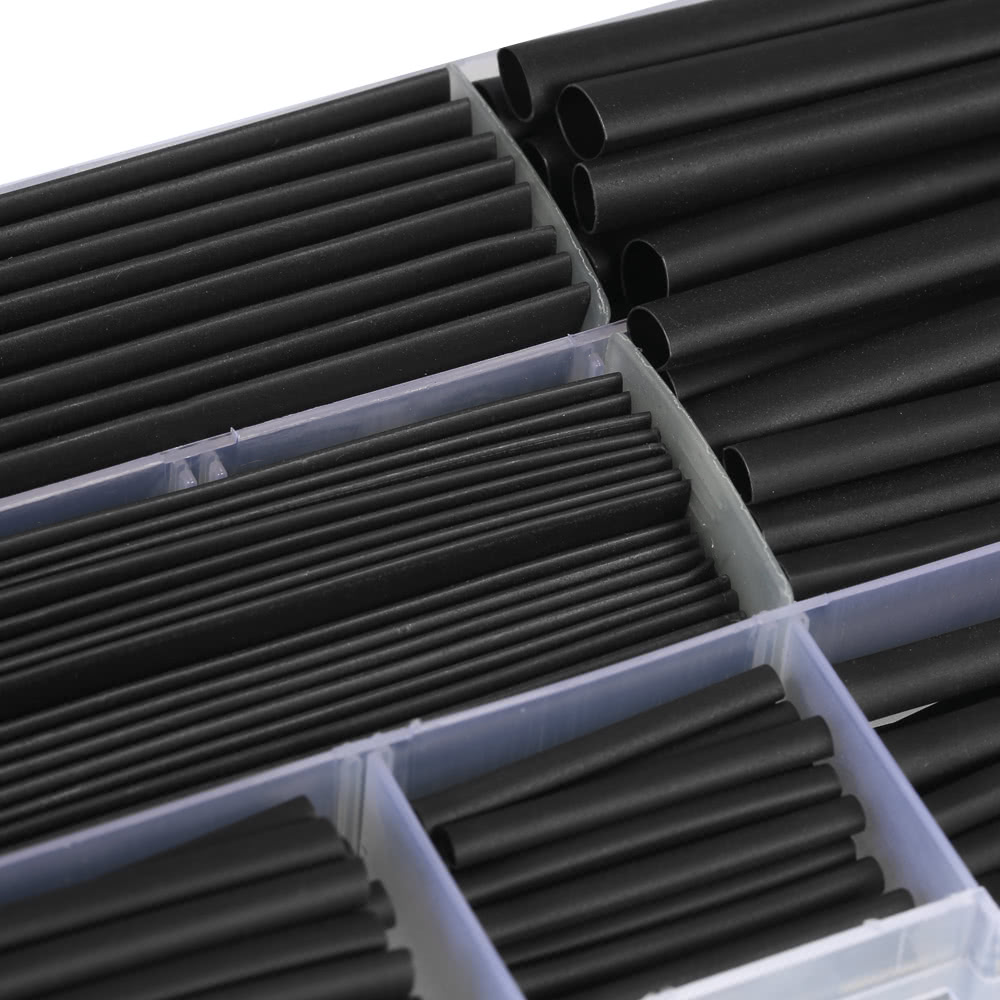 150pcs Black Shrinkable Tube Polyolefin