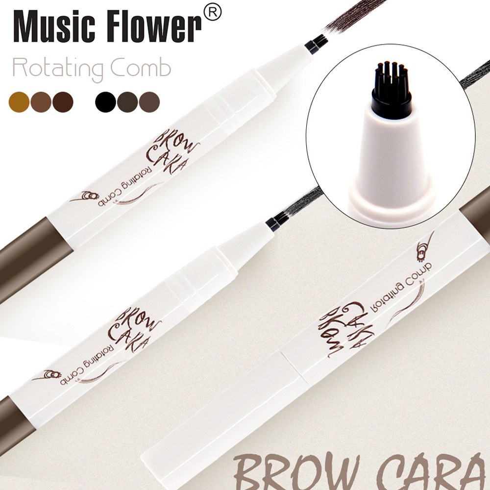 2in1 Rotating Eyebrow Pencil Unique Tips Novel Eye Brow Comb Waterproof Long Lasting 24 Hours Natural Pigment Eyebrows Makeup Kit