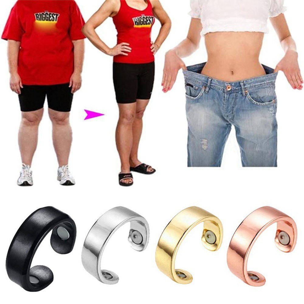 Fashion Micro Magnetic Anti-Snoring Weight Loss Ring Fat-Burning Slimming Fitness Therapy Healthcare Ring