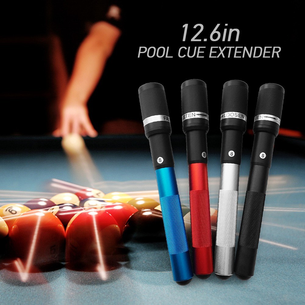 12.6IN Pool Cue Extension Billiard Extender Rotary Fixation Cue Stick Extension Cue Club Tool