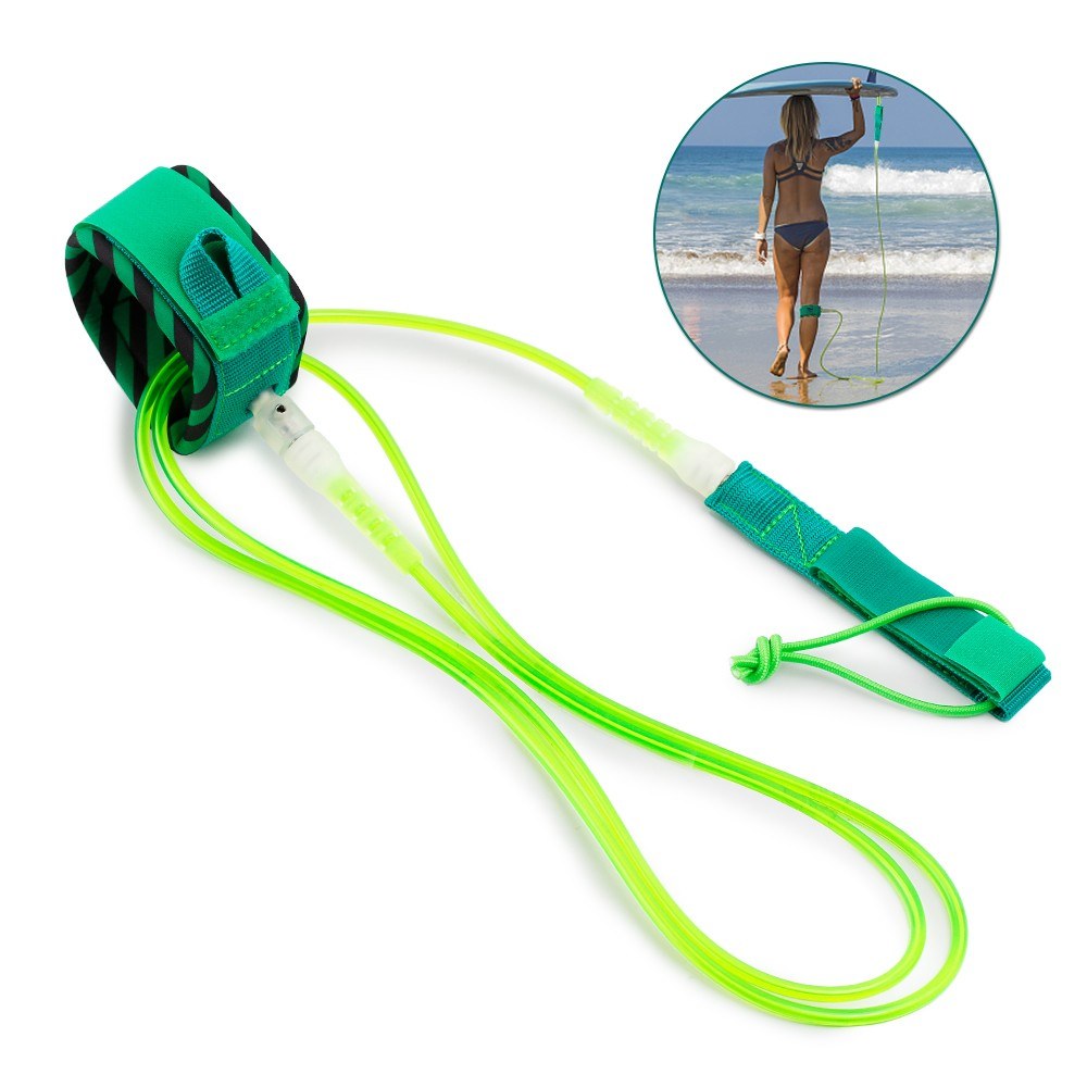 Surf Leash Surfing Surfboard Leash Smooth Steel Swivel Surfing Leg Rope Paddleboard Leash 6FT/8FT/10FT