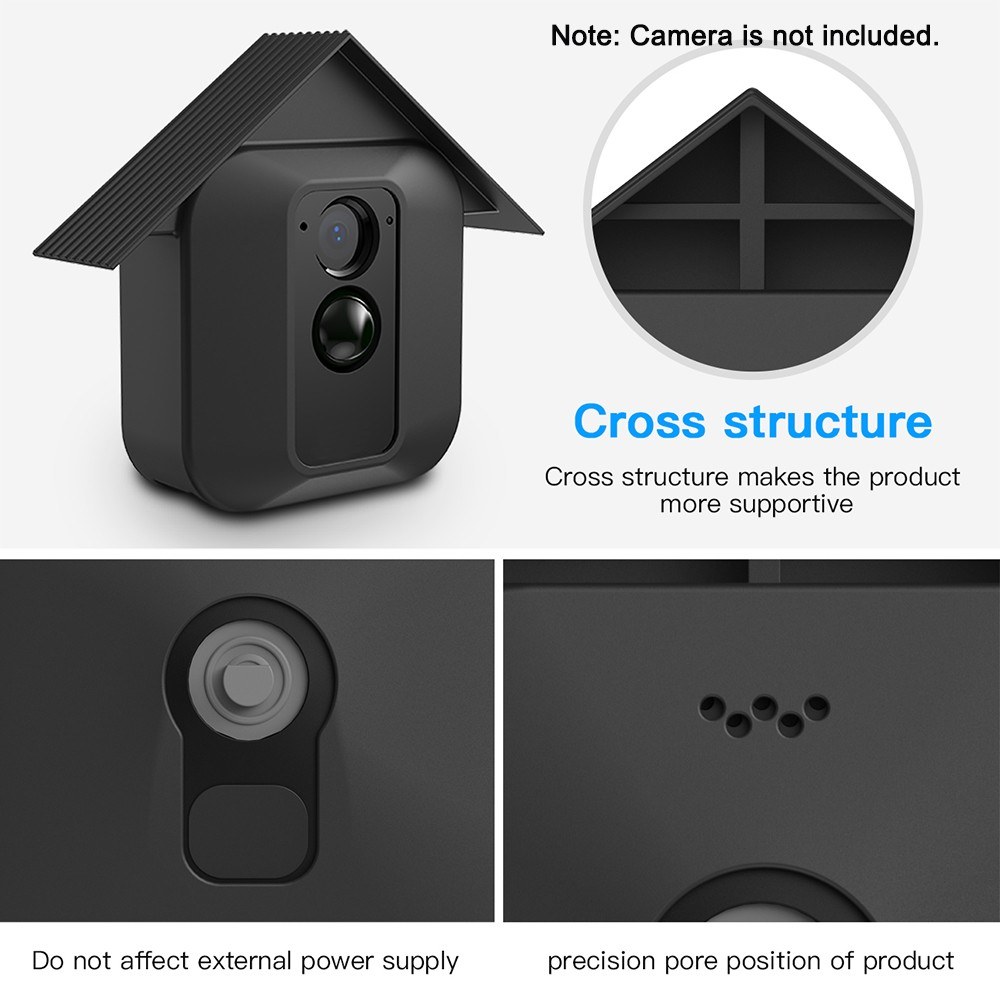 1 Pack Silicone Skin for Blink XT Cameras Security Mrount for Blink XT Cover Outdoor Weatherproof UV-resistant Protective Case, Black