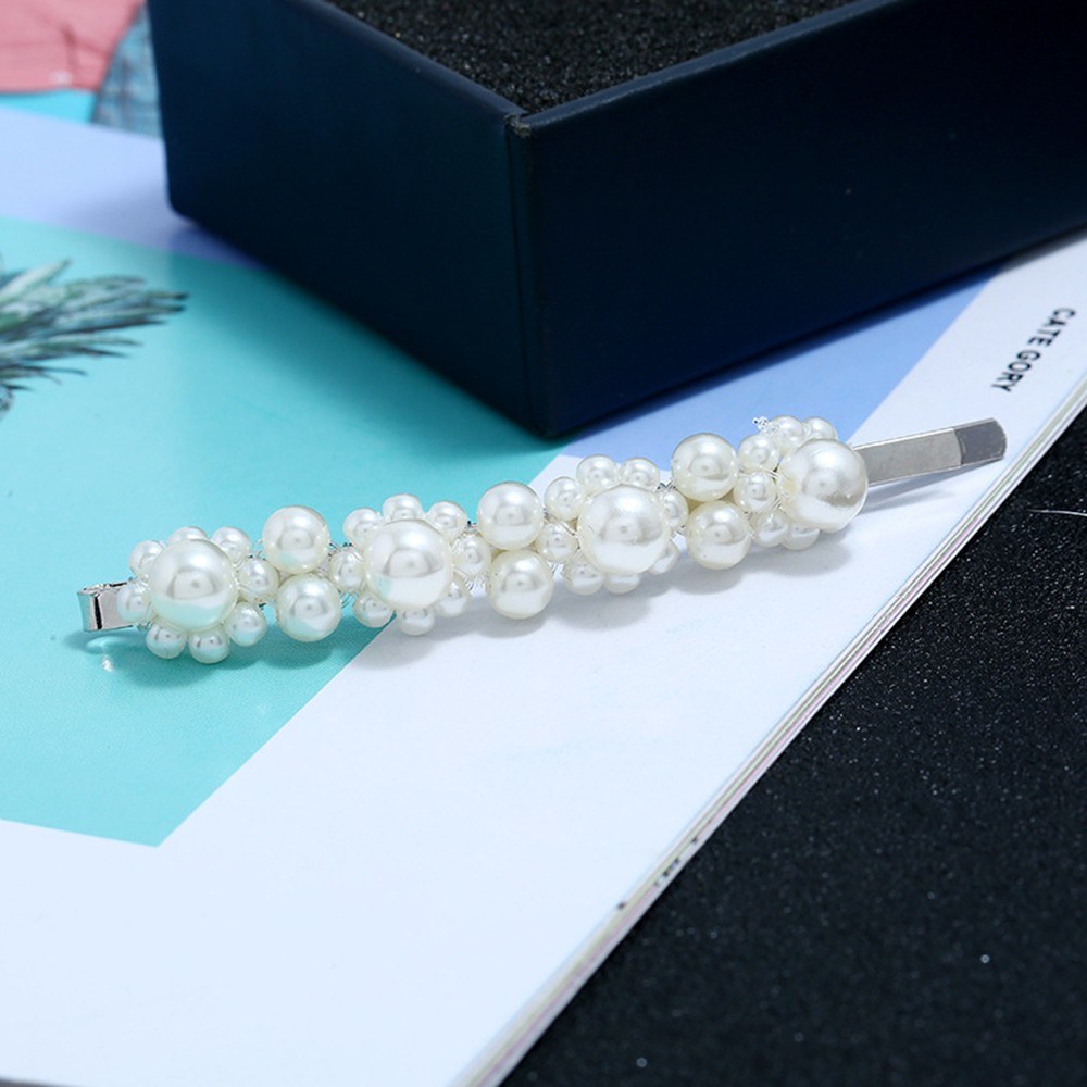 Fashion Girls Women Pearls Hair Clip Sweet Hairgri Hairpin Hair Accessories