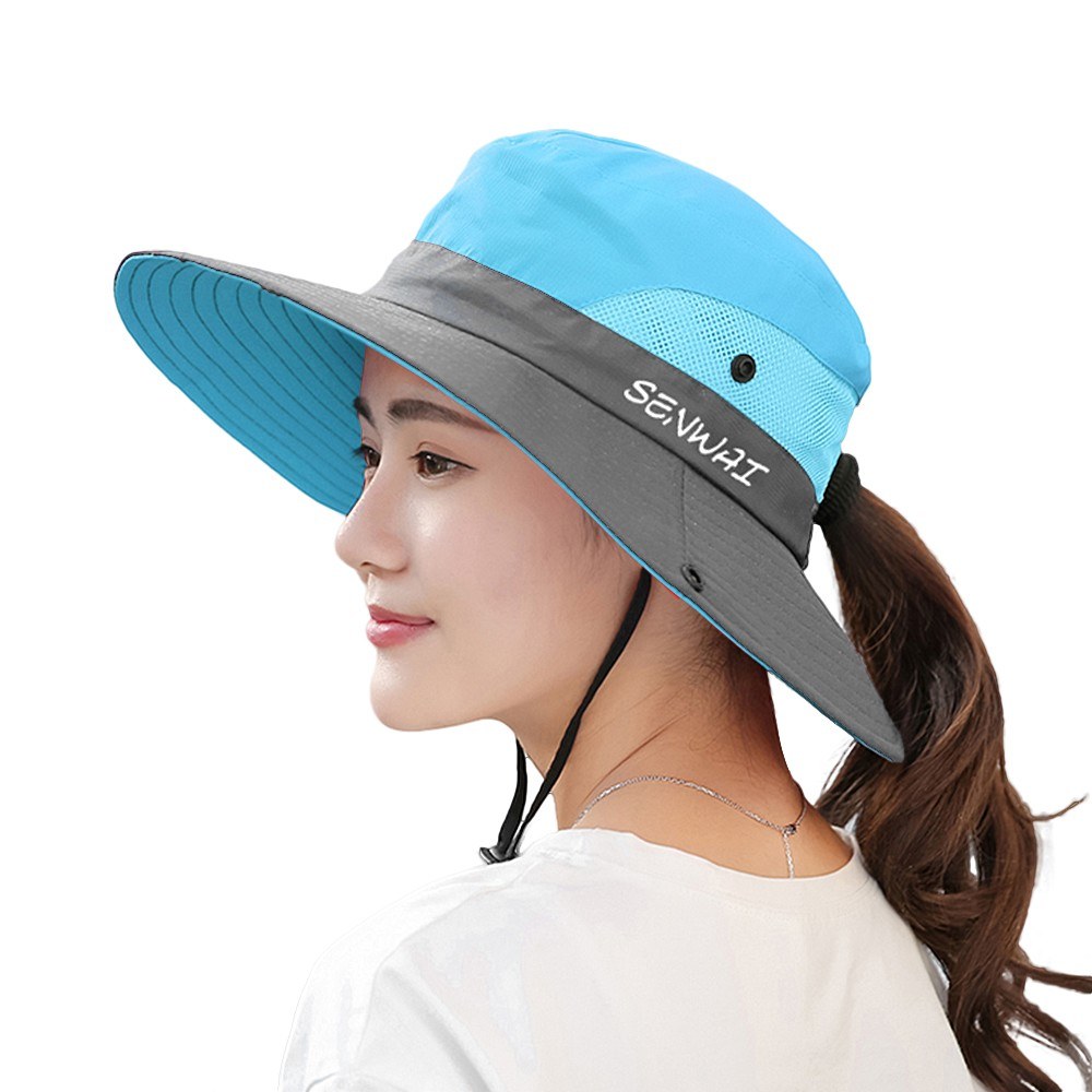 Sun Hat Wide Brim Boonie Hat Women UV protection Summer Cap for Beach Travel Hiking Camping Gardening