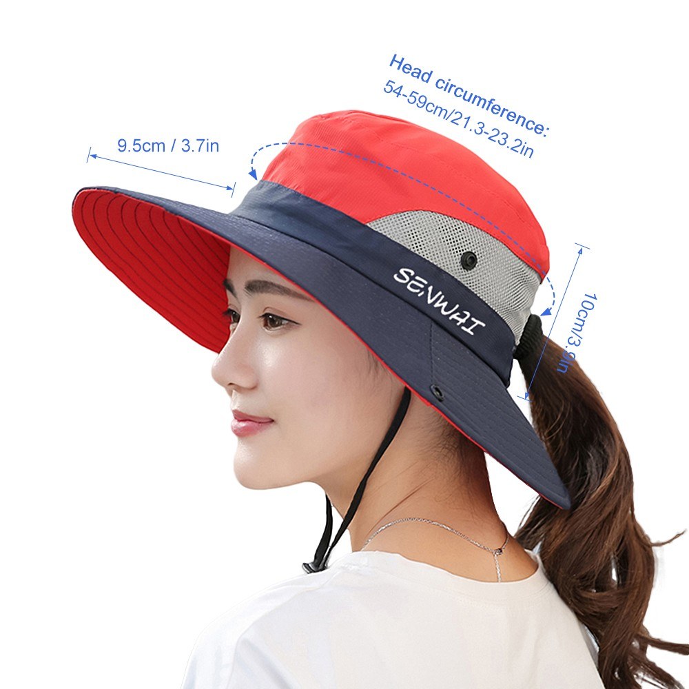 Sun Hat Wide Brim Boonie Hat Women UV protection Summer Cap for Beach Travel Hiking Camping Gardening