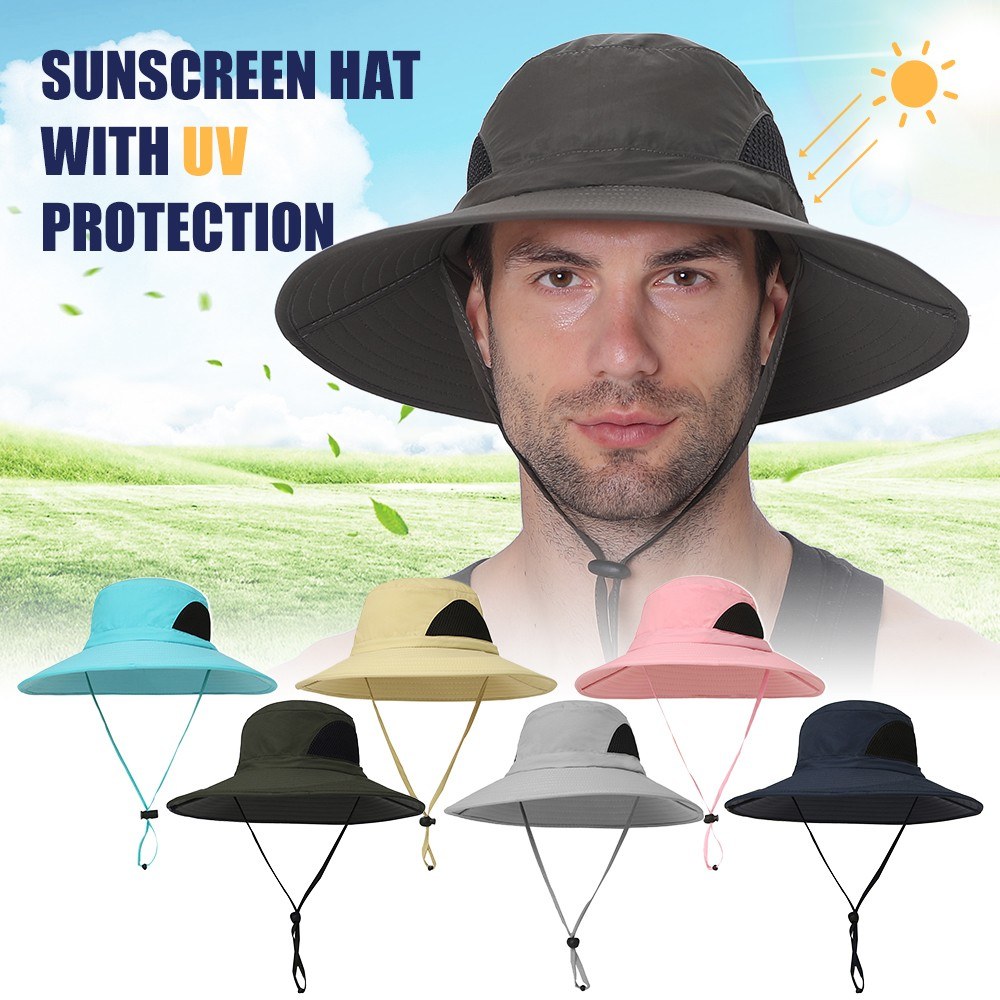 Sun Hat Summer Cap Wide Brim UV Protection Cap For Camping Fishing Hiking Mountaineering