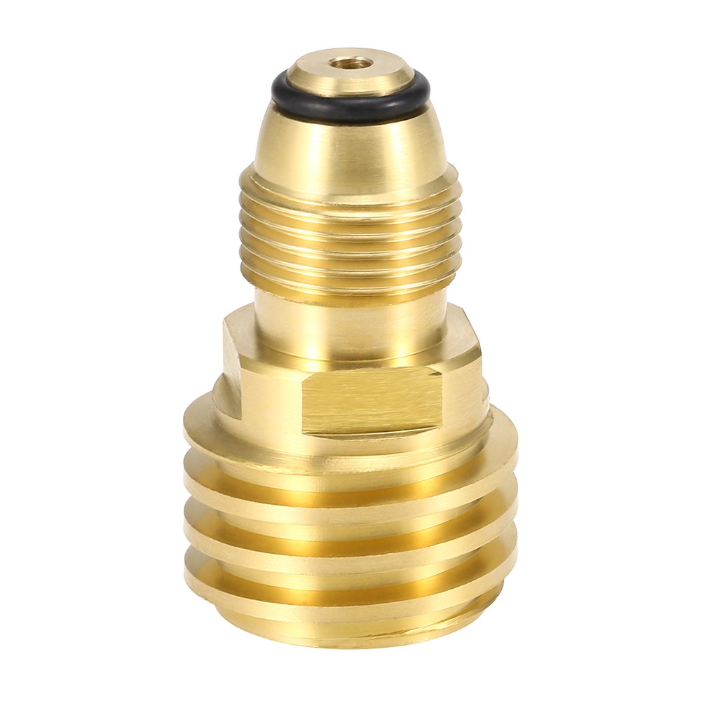  Propane Tank Adapter Solid Brass Regulator Valve Safety POL Tank Convert to QCC1/Type1