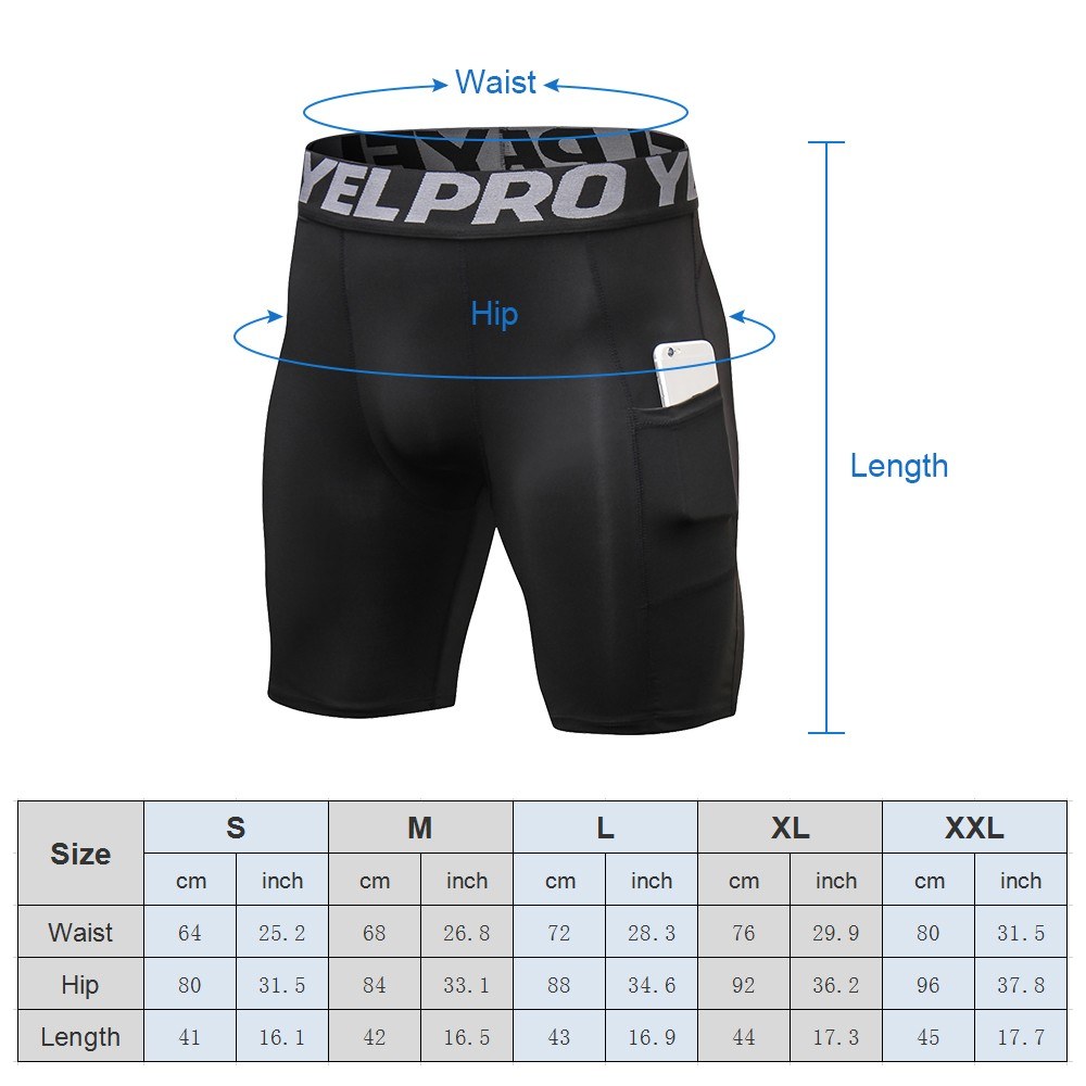 3 Pack Men Compression Shorts Active Workout Underwear with Pocket