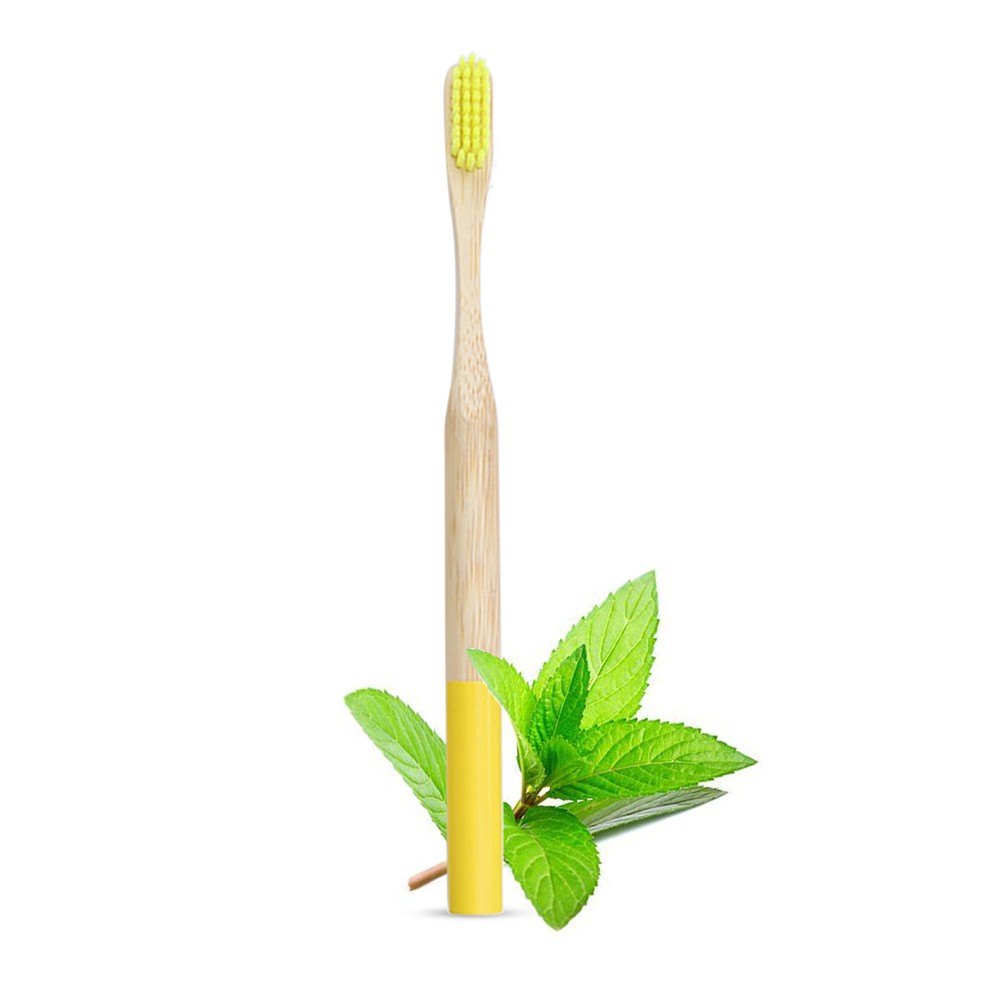 Bamboo Toothbrush Eco-Friendly Bamboo Handles Biodegradable Nylon Bristles For Natural Dental Care