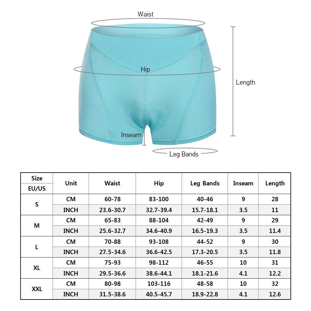 Women Cycling Underwear 3D Padded Breathable Mesh MTB Bike Riding Biking Underwear Shorts