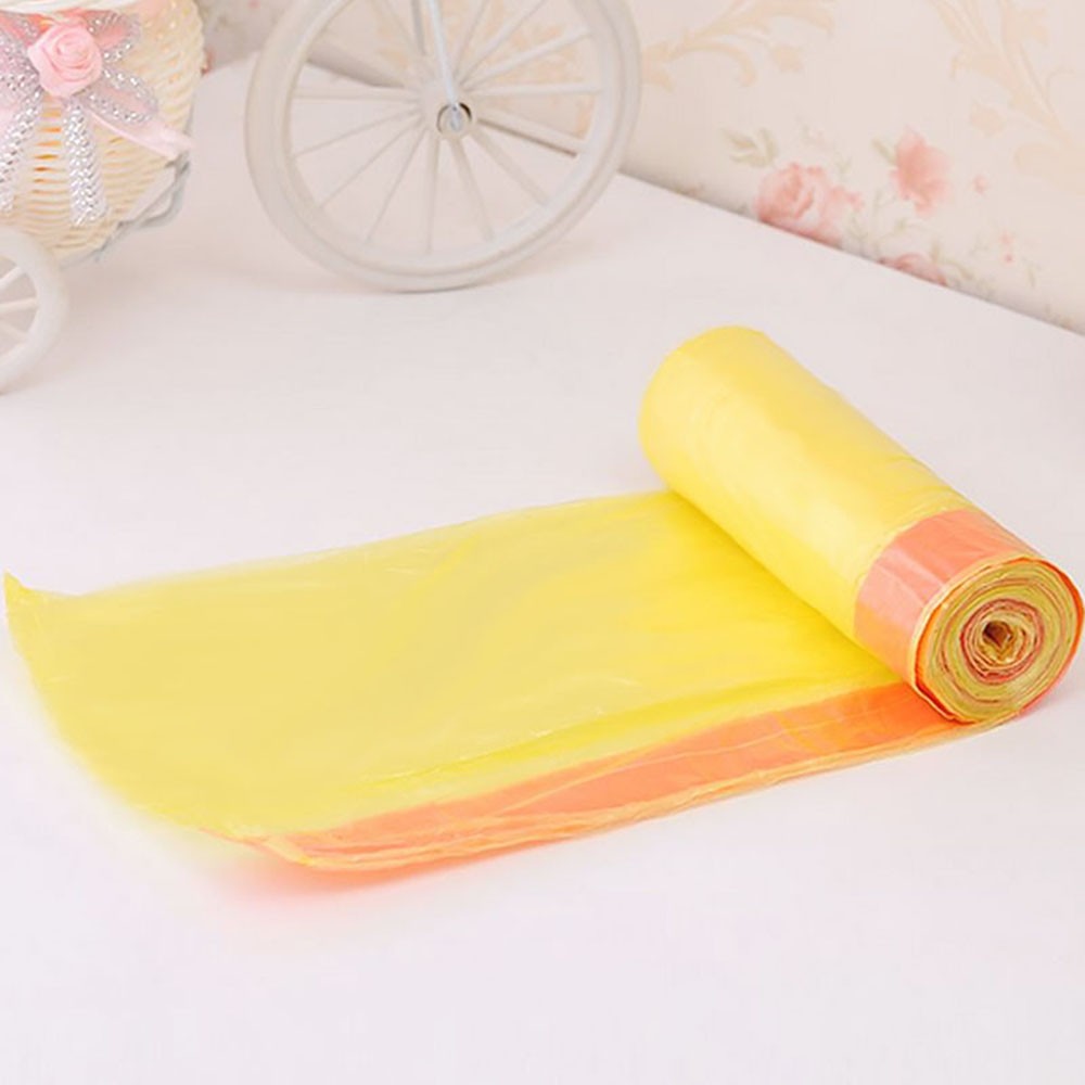 15Pcs/Roll Garbage Bags Thicken PE Drawstring Trash Bag Rubbish Bag 450 * 550mm