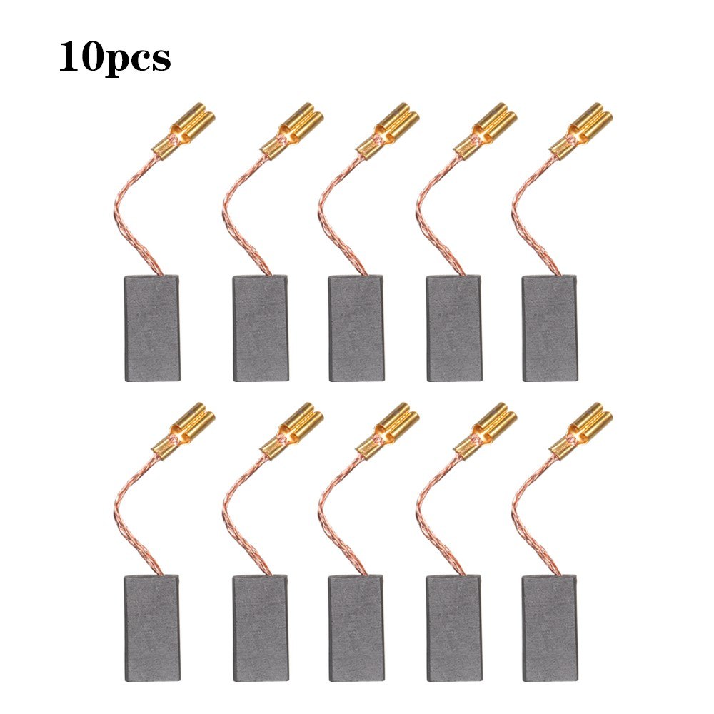 10 PCS Mini Black Carbon Motor Brushes Replacement Spare Parts with 25mm Spring and Copper Core for Generic Electric Drill Mill Machine Motors Rotary Tool (Package 7:  6-100# 15*8*5mm)