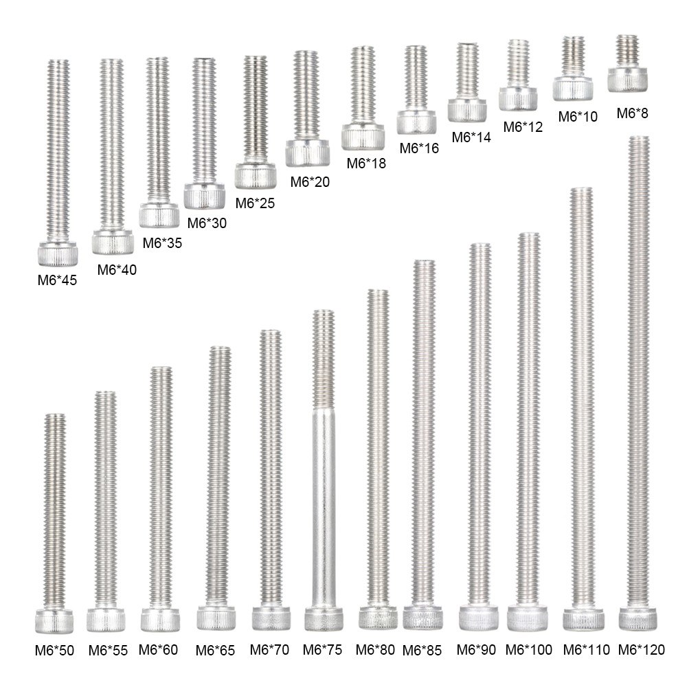 M6 DIN912-A2 Stainless Steel Allen Bolt Socket Cap Screws Hex Screw M6*100