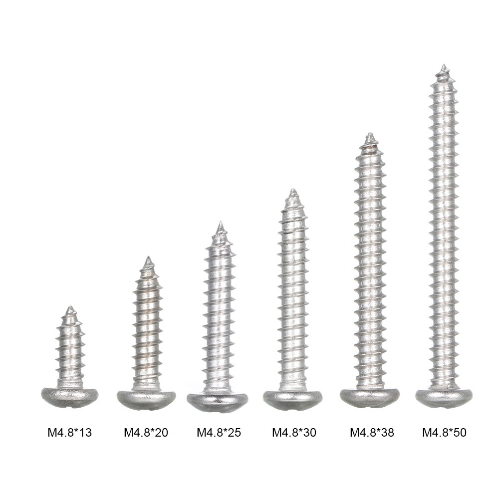 A2 DIN7981 #10 4.8mm 304 Stainless Steel Screw Countersunk Self Tapping Wood Screws 4.8mm*20mm