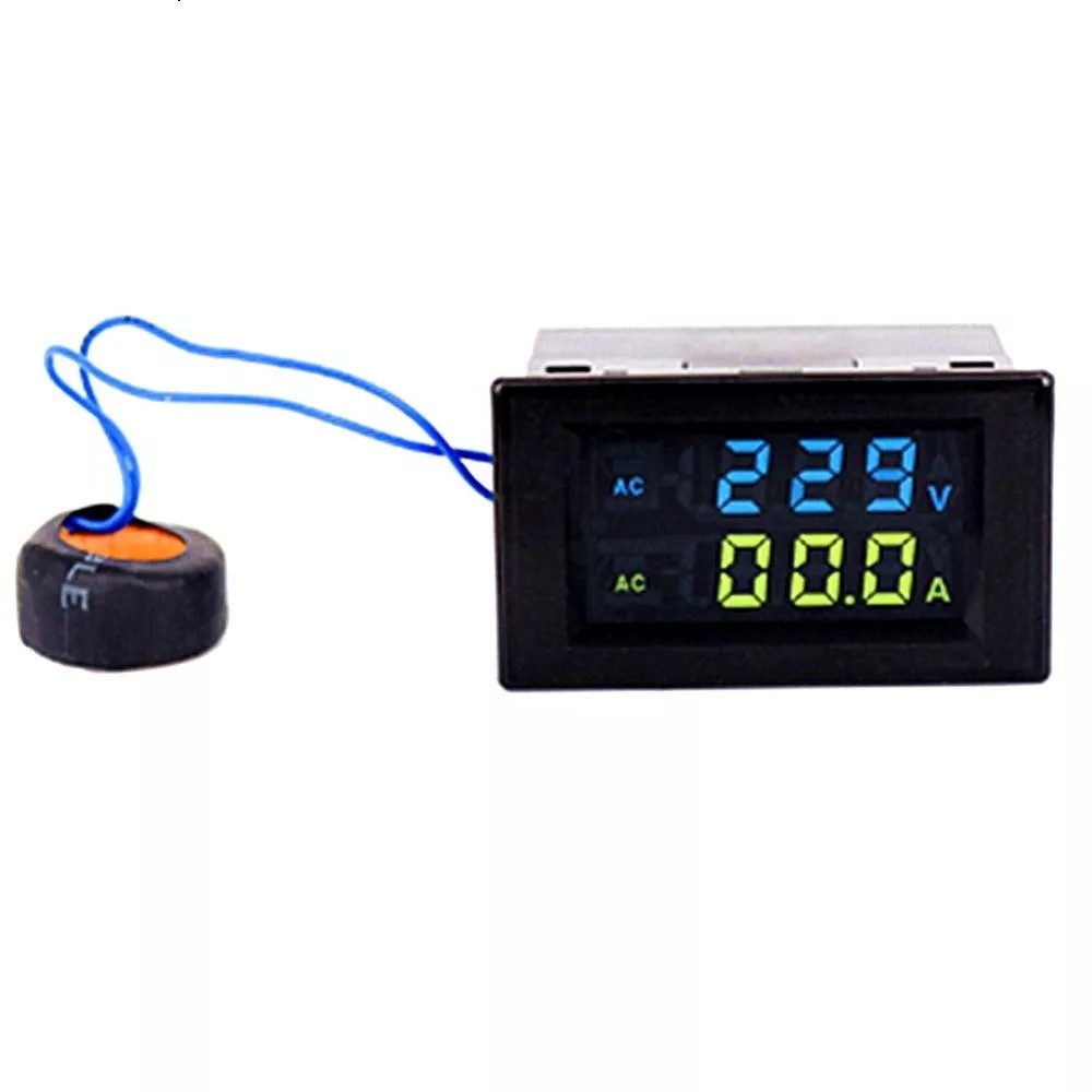 D85-2042A Double Digital Display LCD Voltmeter Ammeter AC80-500V Voltage Meter Current Meter Tester