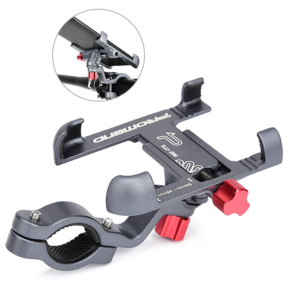 Strong Aluminum Alloy Bike Phone Mount Bicycle Motorcycle Phone Holder 360Â° Rotation Adjustable Phone Cradle 31.8mm Handlebar