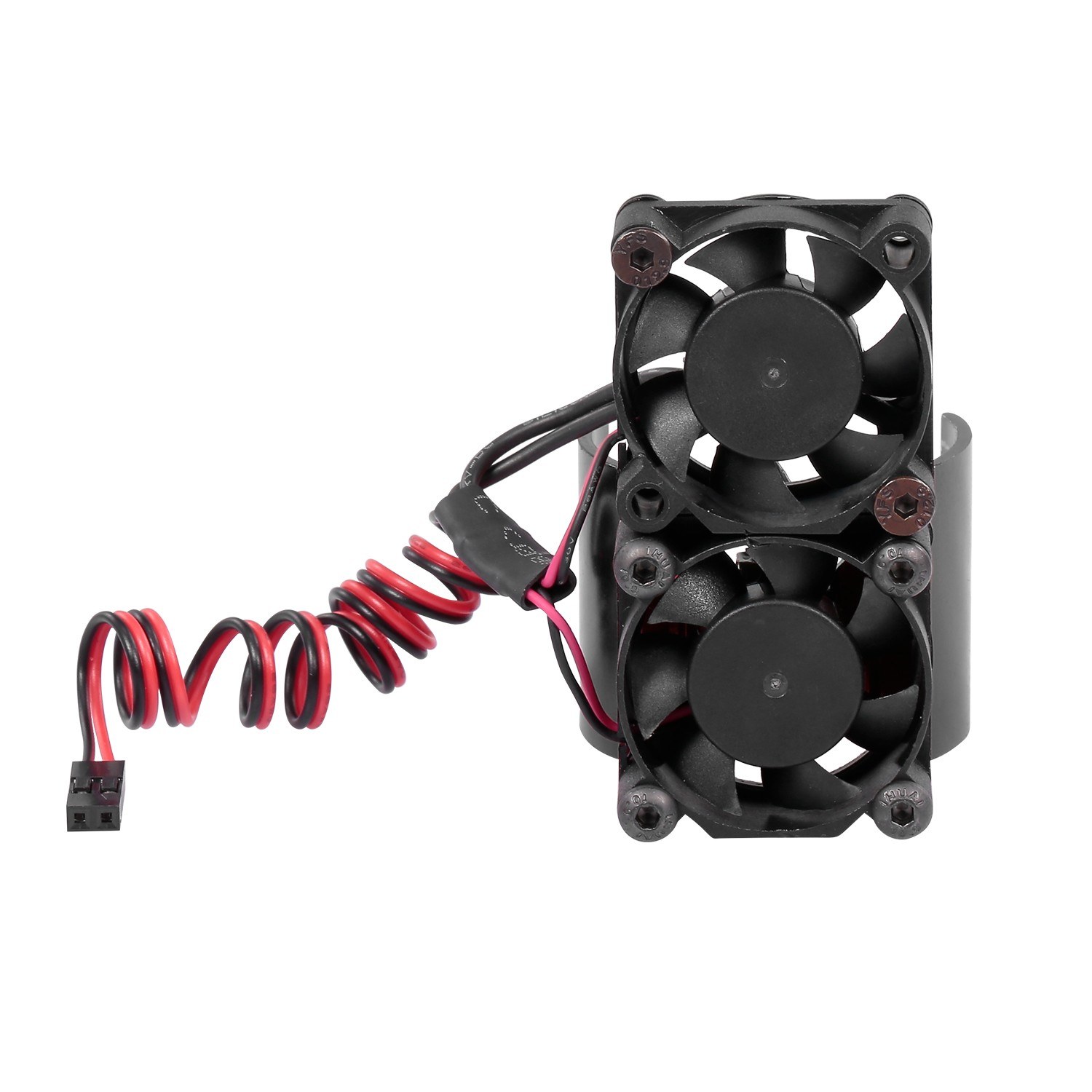 RC Car Motor Heatsink 550 540 Motor Double Cooling Fans with Thermal Sensor CNC Aluminum Alloy Heatsink for Traxxas Hsp Redcat Rc4wd Tamiya Axial SCX10 D90 HPI Car