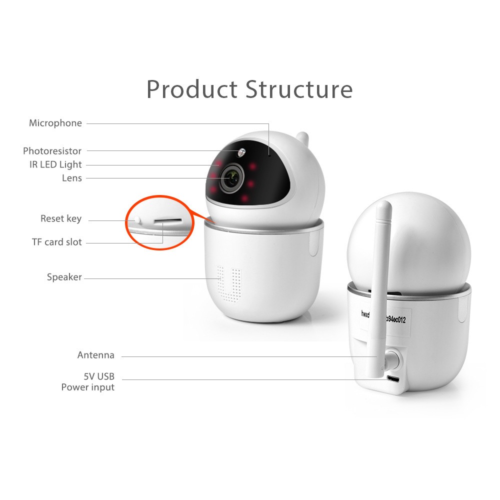 Auto-tracking WiFi IP Camera HD1080P Home Securce Mini Camera Night Vision Tuya Smartlife Wireless Mini Network Camera Monitor