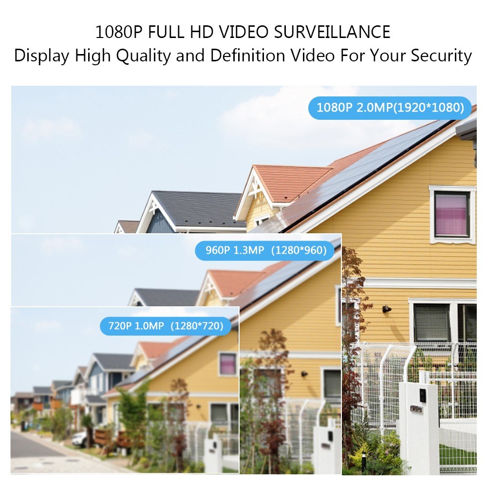 8 Channel Digital Video Recorder + 4pcs 1080P Cameras with Home Security and Surveillance System Built-in 