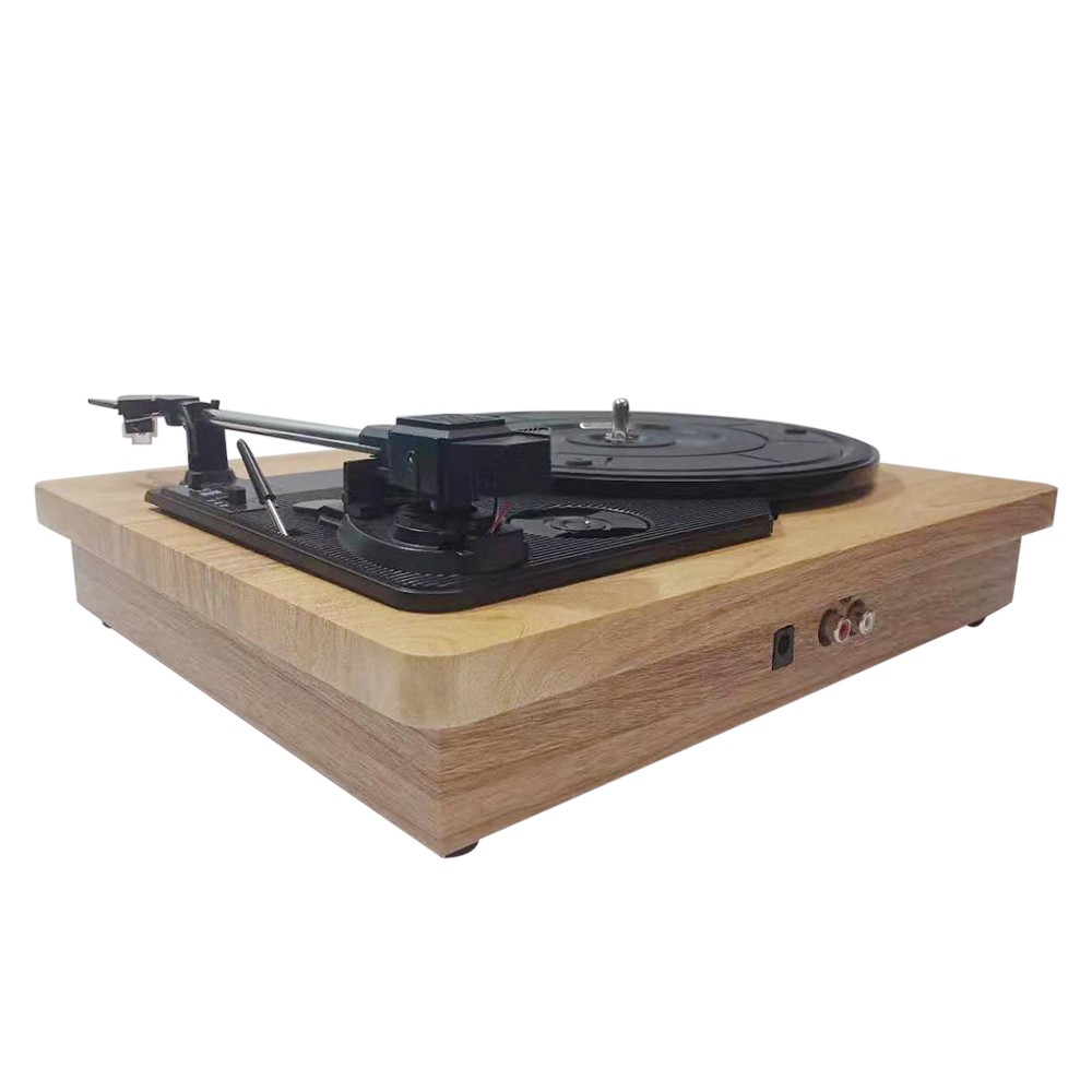 Vintage Style Record Player for 33/45/78 RPM Vinyl Records 3 Speed with Wooden Base Portable LP Vinyl Player RCA Headphone Jack