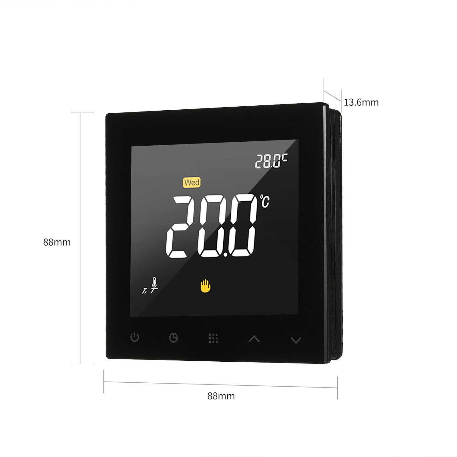 WIFI Smart Thermostat Programmable Water Floor Heating Temperature Controller Touchscreen Color Display wiht App Remote Control