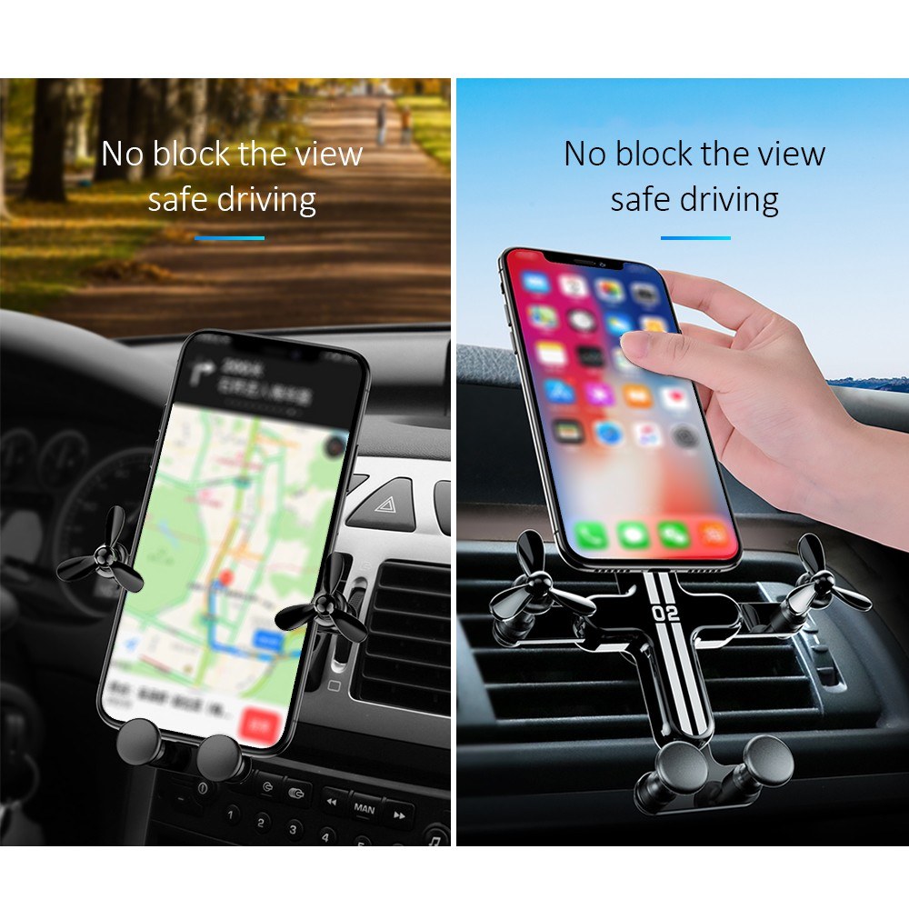 Car Phone Holder Gravity Car Holder in Air Vent Clip Mount Stand for all Phones