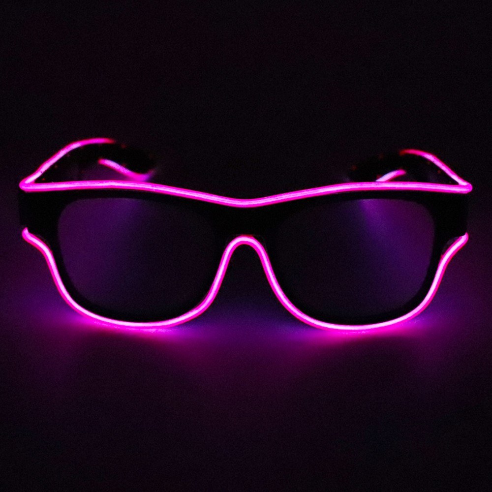 YJ012 LED Glasses 10 Colors Optional Light Up EL Wire Glasses USB Charge Twinkle Glowing Party Club Holiday Bar Decorative Glasses