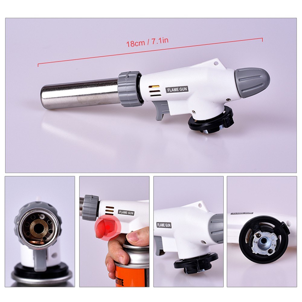 Cooking Gas Torch Kitchen Blow Torch Burner Culinary Butane Torch For Pastries Desserts Cooking Blazing Soldering Camping Hiking