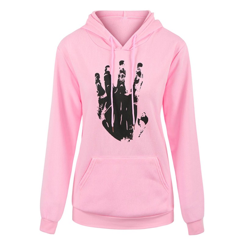 Fashion Women Hoodie Cute Print Casual Loose Coat Pullover Sweatshirts Hooded Tops