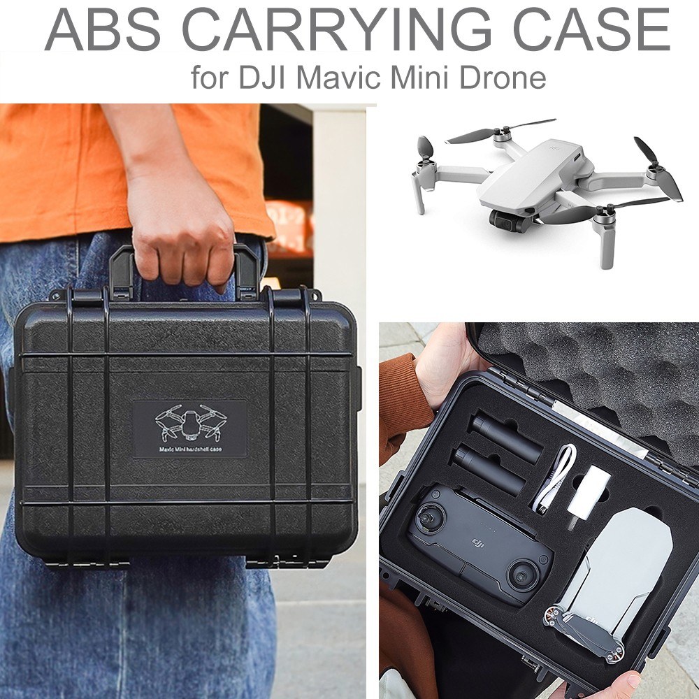 Compatible with DJI Mavic Mini Drone Watertight Carrying Case Waterproof Portable Case Hard Drone Storage Case