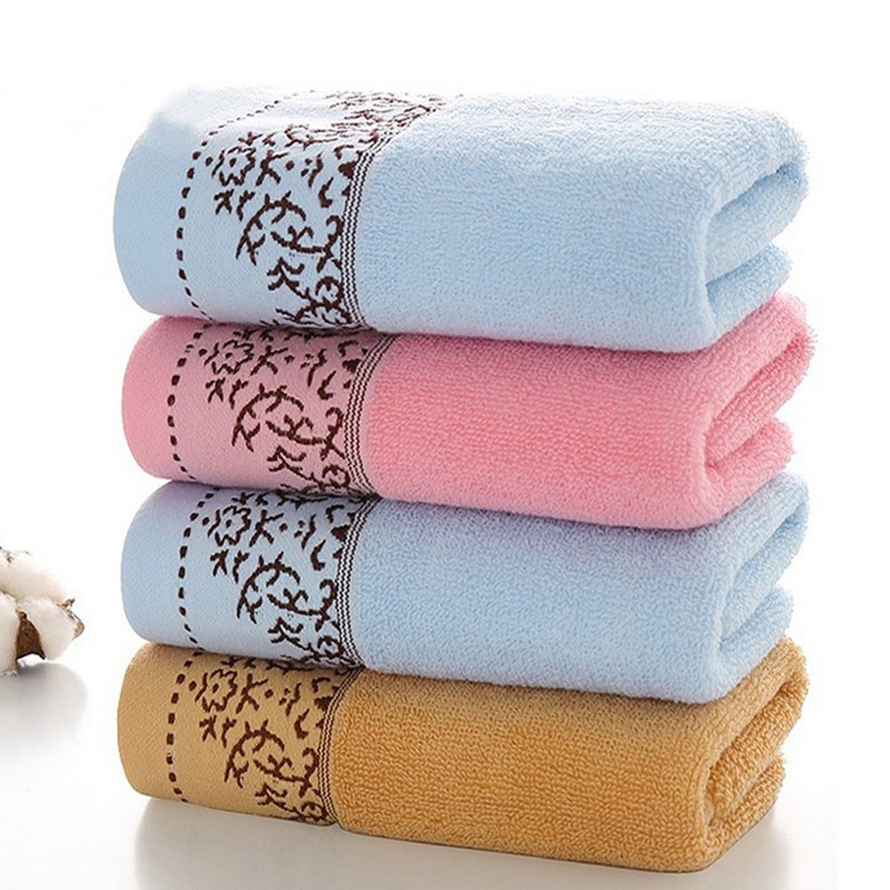 1Pcs Face Towel Cotton Jacquard Pattern Ultra Soft Highly Absorbent Towel 73*33cm