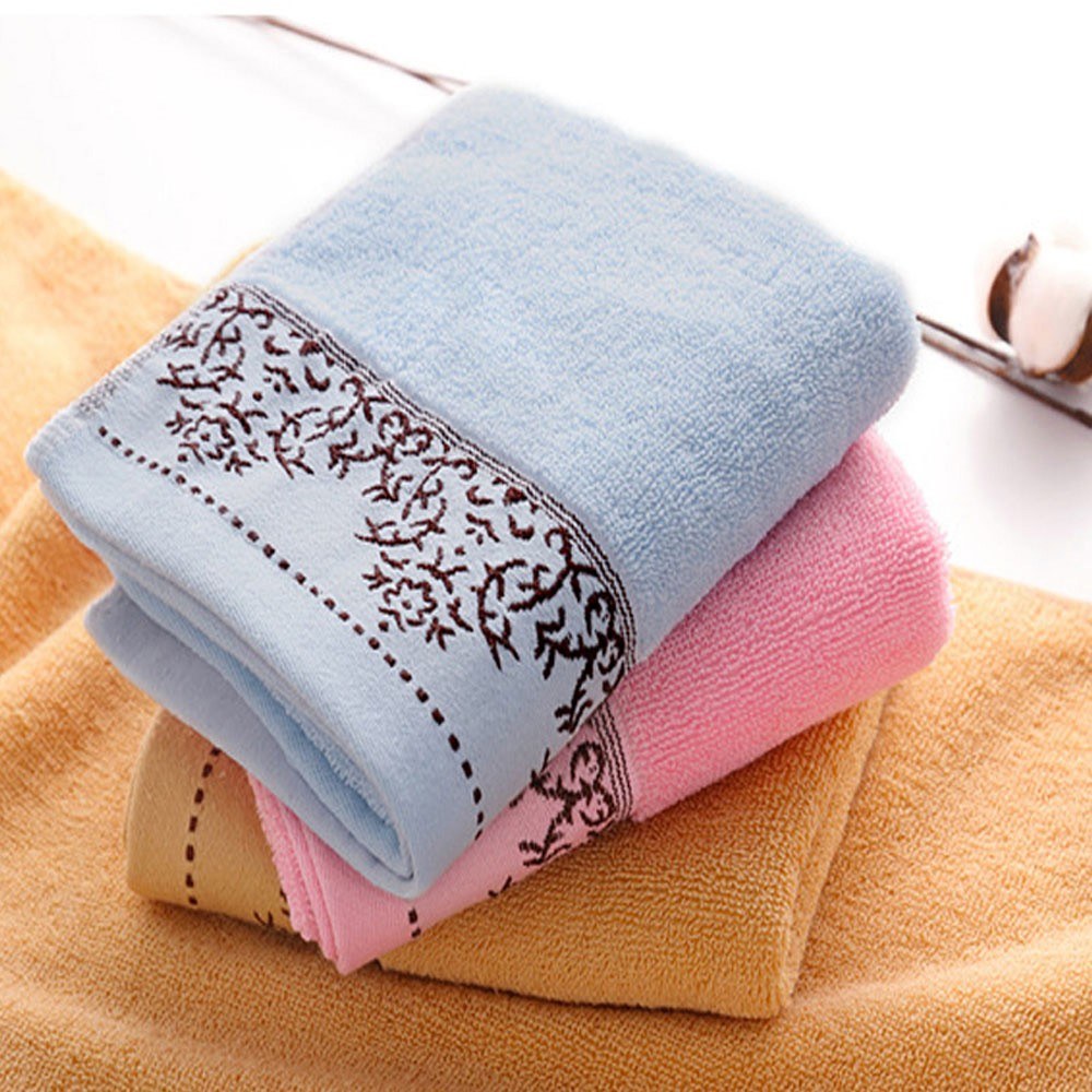 1Pcs Face Towel Cotton Jacquard Pattern Ultra Soft Highly Absorbent Towel 73*33cm