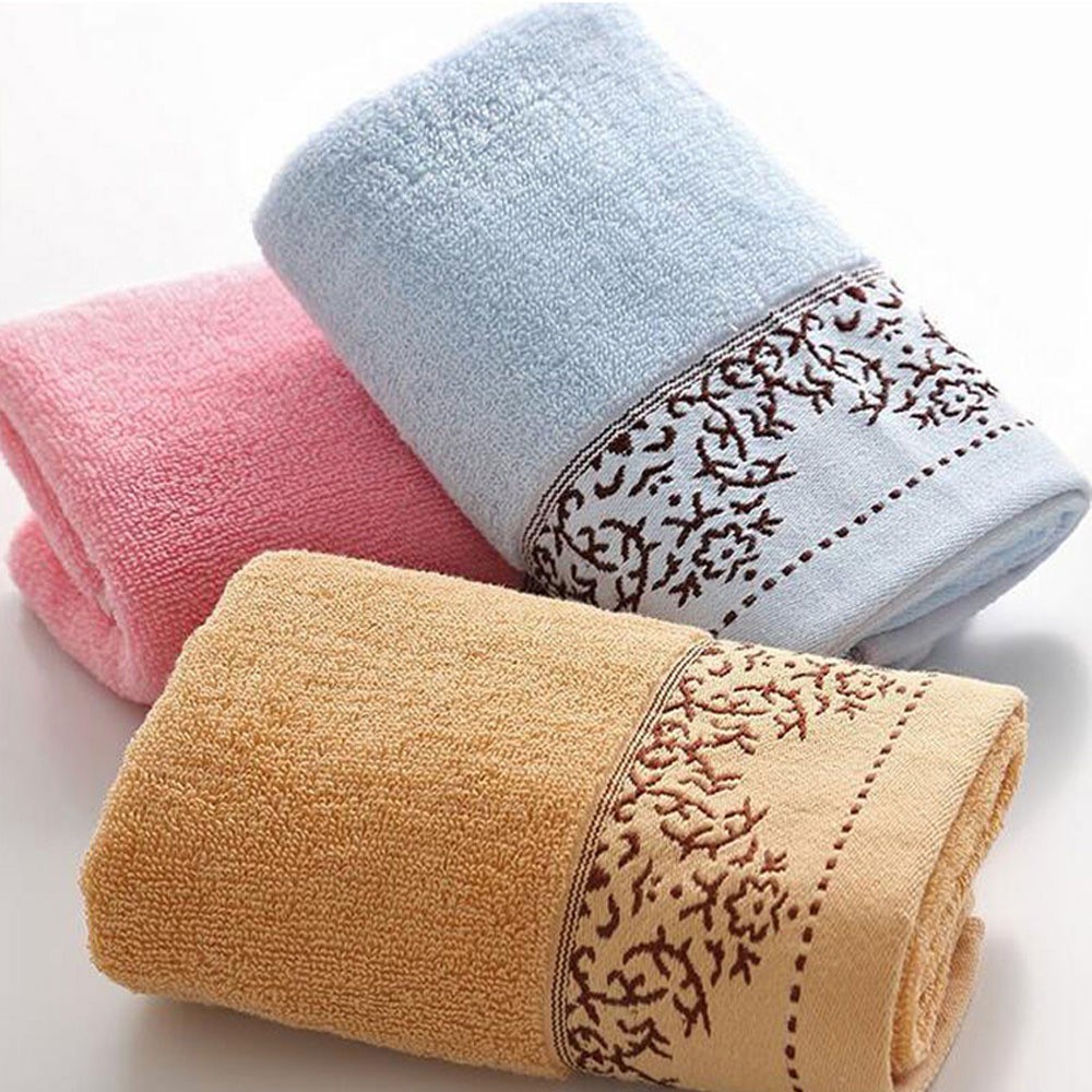 1Pcs Face Towel Cotton Jacquard Pattern Ultra Soft Highly Absorbent Towel 73*33cm