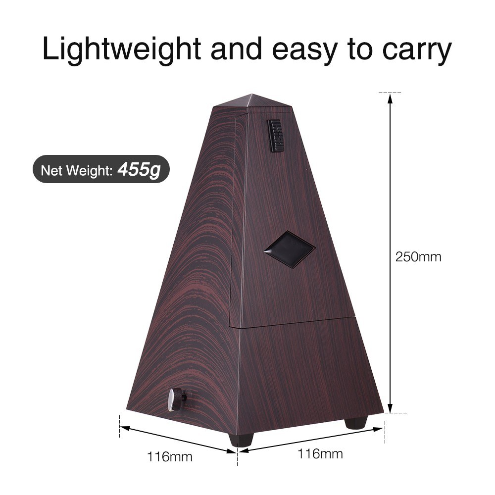 Universal Pyramid Mechanical Metronome ABS Material for Guitar Violin Piano Bass Musical Instrument Practice Tool for Beginners