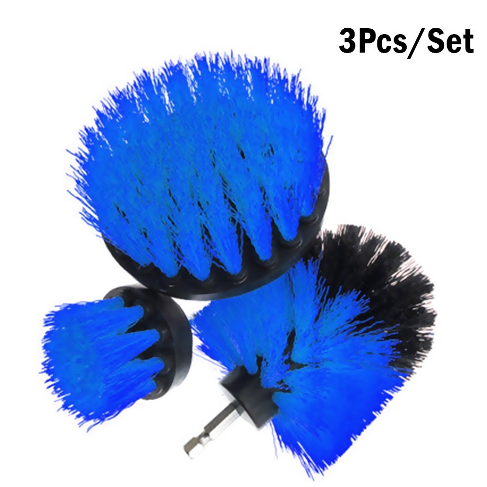 3Pcs/Set Drill Brush Power Scrubber Brush Drill Attachment Kit Cleaning Supplies for Bathroom Surfaces Grout Tile Floor and More