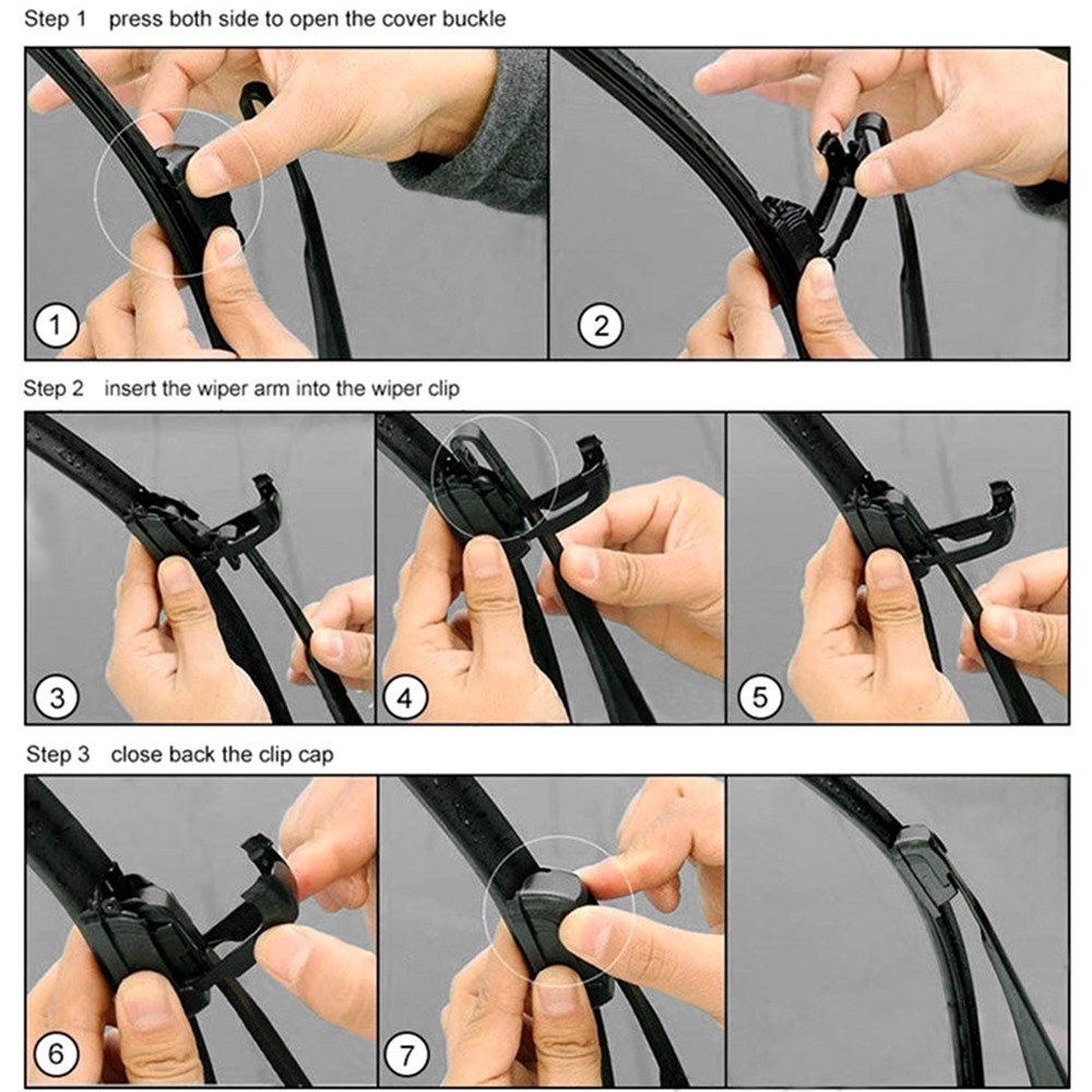 Automobile Universal Windshield Wiper Car Rear-window Glass Wiper Arm Replacement Kit with Frame Bracket 19in*475mm