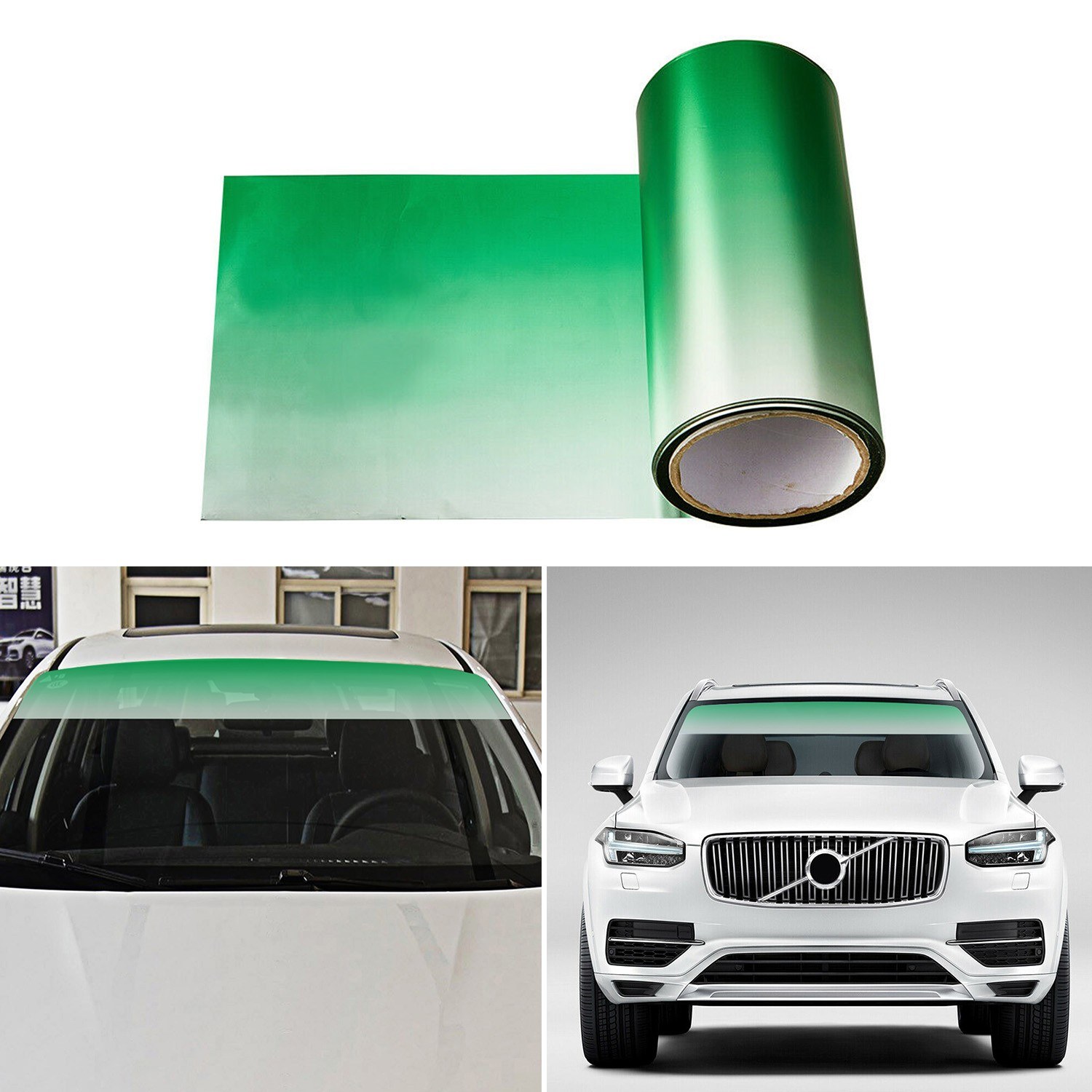 Upper Front Windshield Sun Protection Sheet Gradient Auto Staining Film Creative Windshield Stickers Vehicle Body Decals Decoration